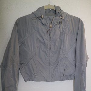 BCBGMaxazria Runway Cropped Hooded Jacket Medium